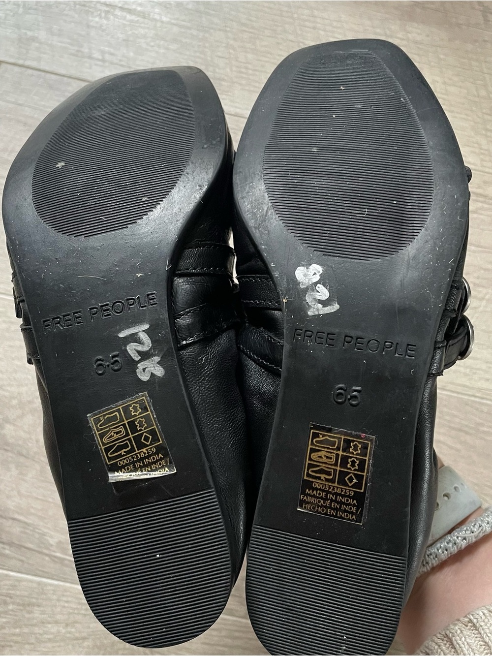 Free People Mimosa Mary Jane Black Floral Double-Strap Ballet Flats 6.5 $139 - Picture 7 of 8